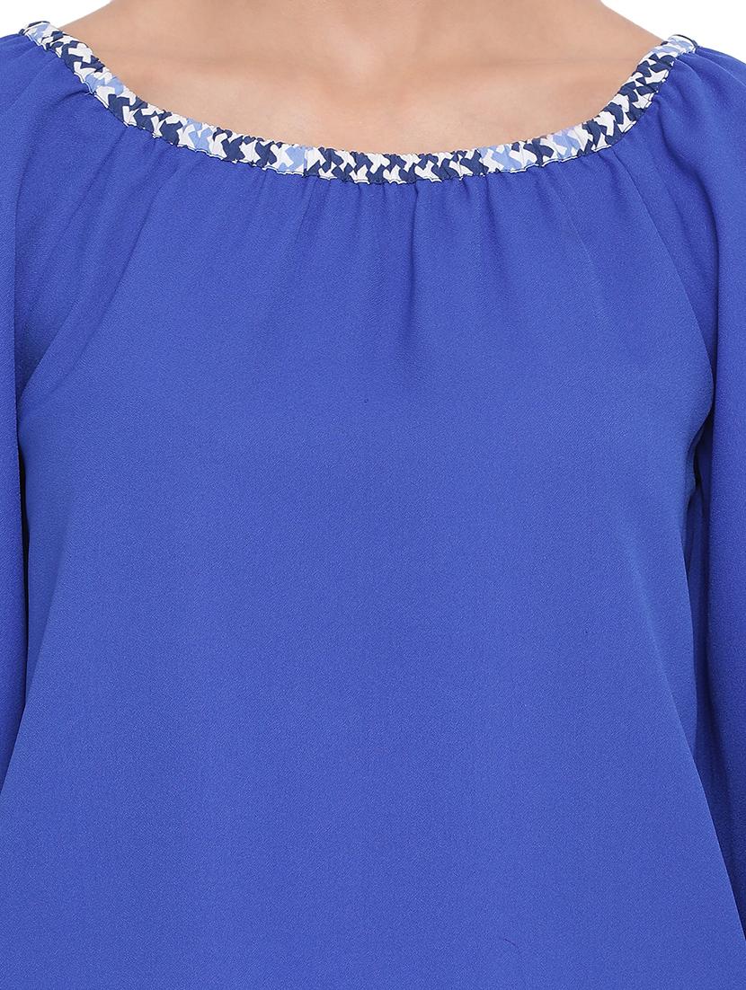 bell sleeved contrast bind top - 17843679 - Standard Image - 4