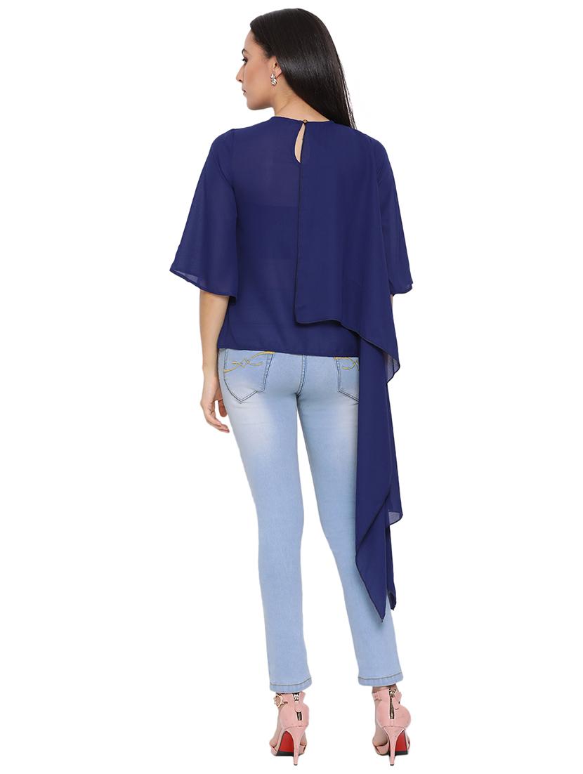embellished hem solid top  - 17843681 -  Standard Image - 1