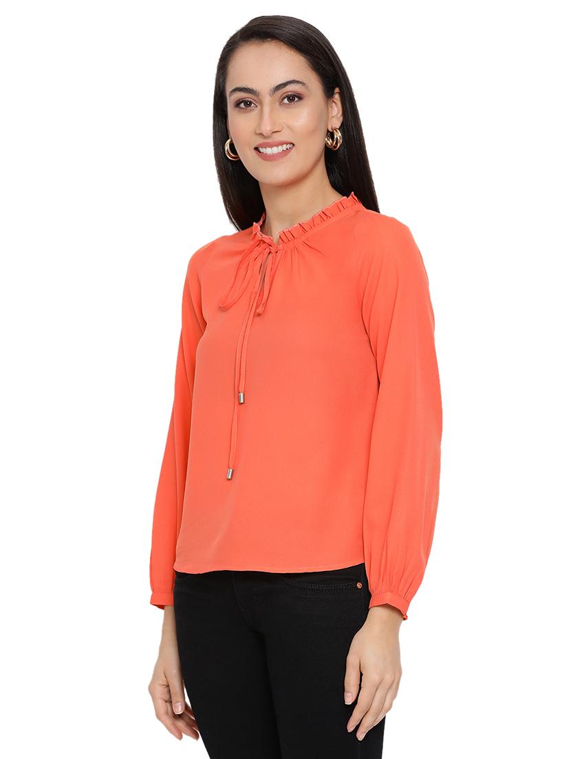 tie up neck solid top - 17843695 - Standard Image - 1