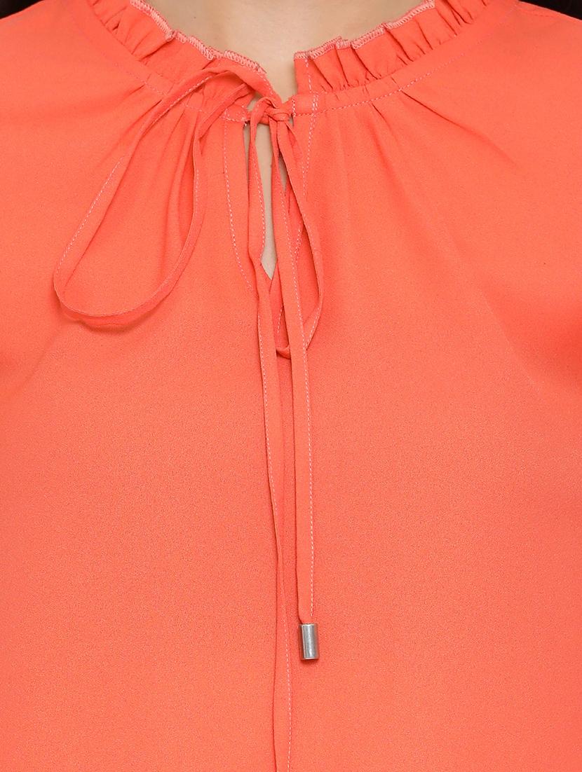 tie up neck solid top - 17843695 - Standard Image - 4
