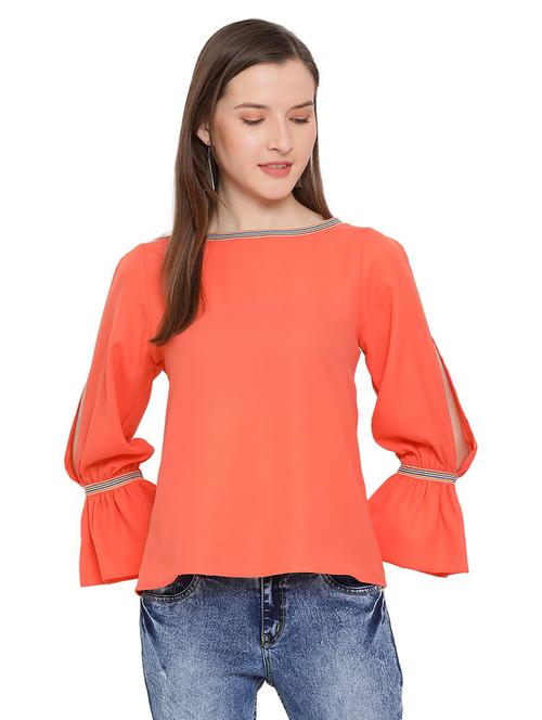 bell sleeved solid top - 17843696 -  Standard Image - 0