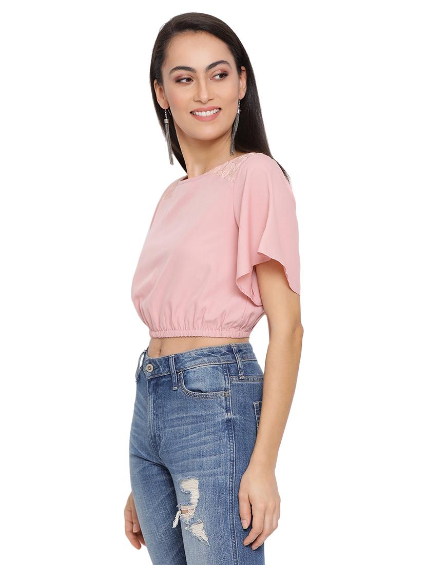round neck crop top - 17843700 - Standard Image - 1