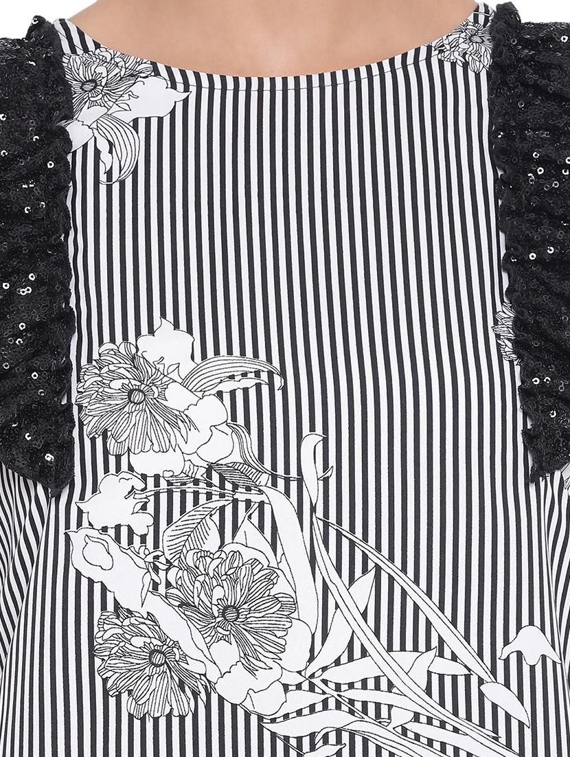 frill detail printed top - 17843704 - Standard Image - 4