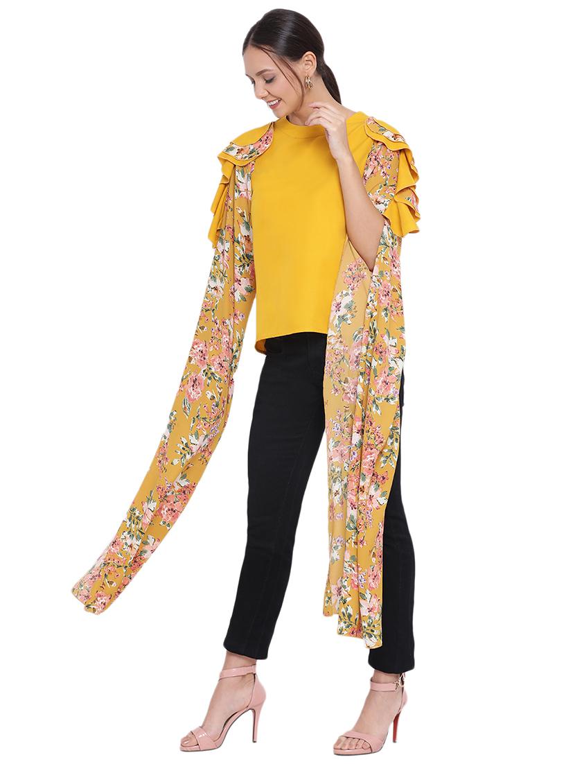 exaggerated sleeved round top - 17843708 - Standard Image - 1