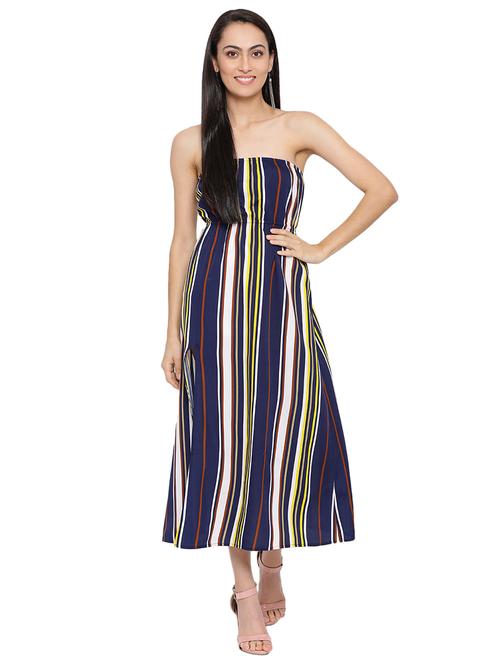 off shoulder striped maxi dress - 17843715 -  Standard Image - 0
