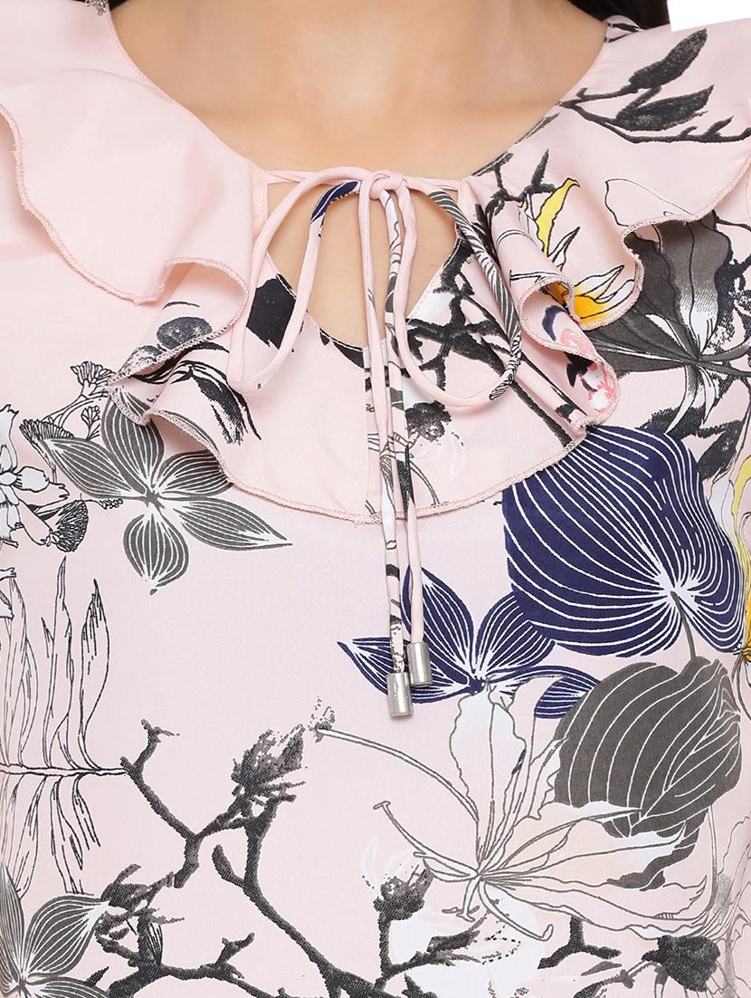 tie up neck floral top - 17843724 - Standard Image - 4