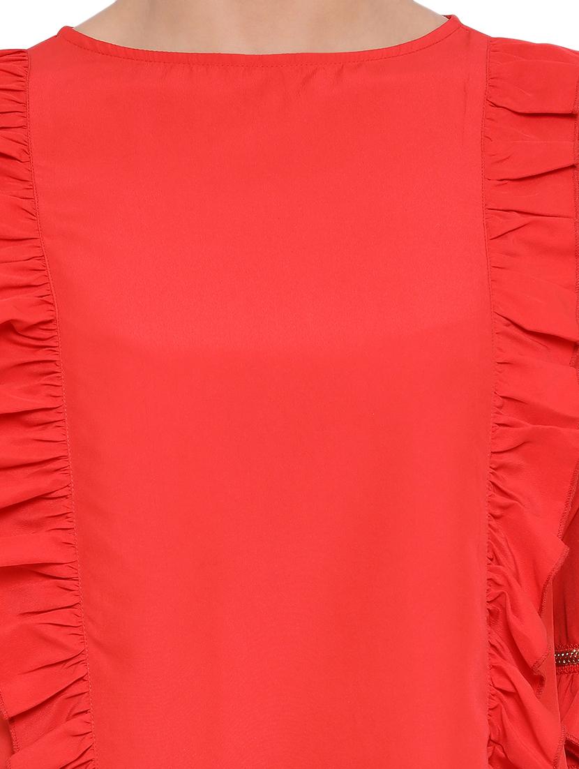 bell sleeved solid top - 17843728 - Standard Image - 4