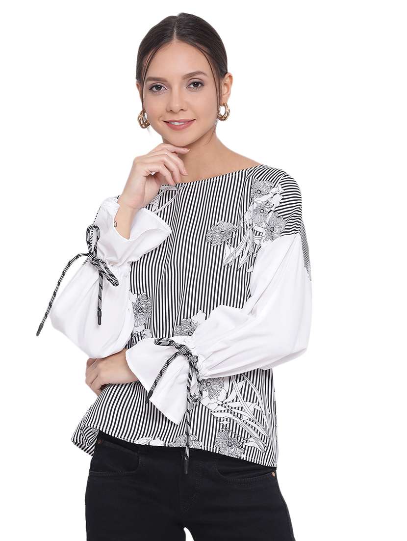 women's straight round neck top