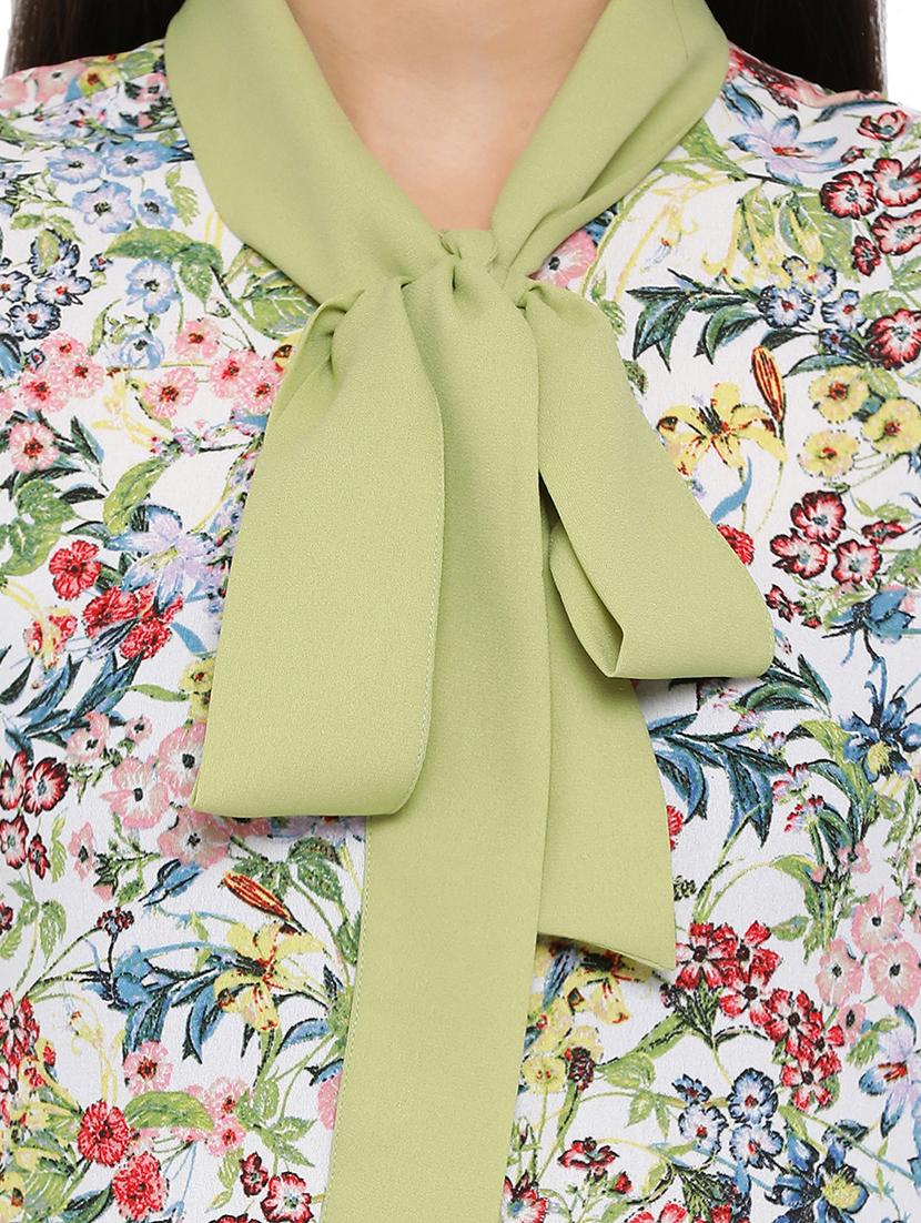 tie up neck floral shift dress - 17843734 - Standard Image - 4
