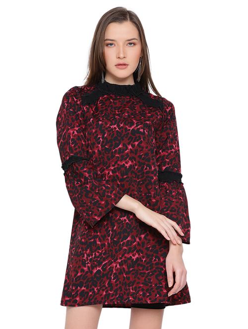 bell sleeved animal a-line dress - 17843737 -  Standard Image - 0