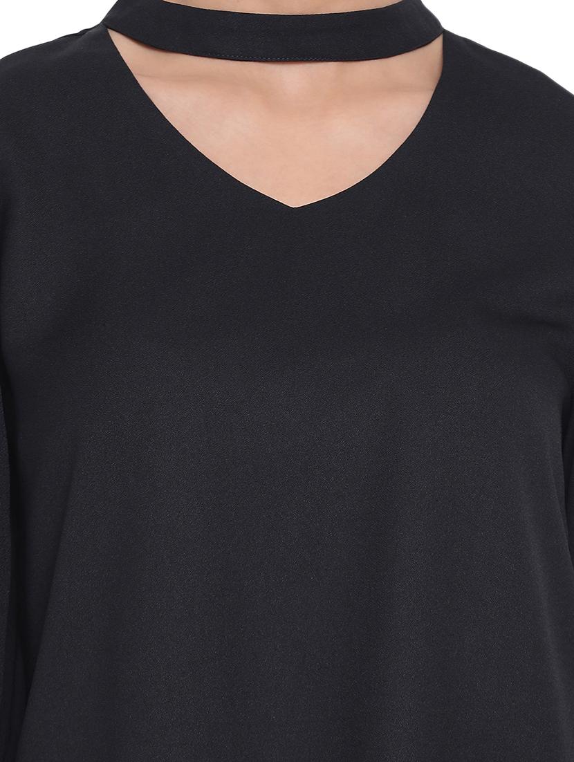 tie knot sleeved solid top - 17843740 - Standard Image - 4