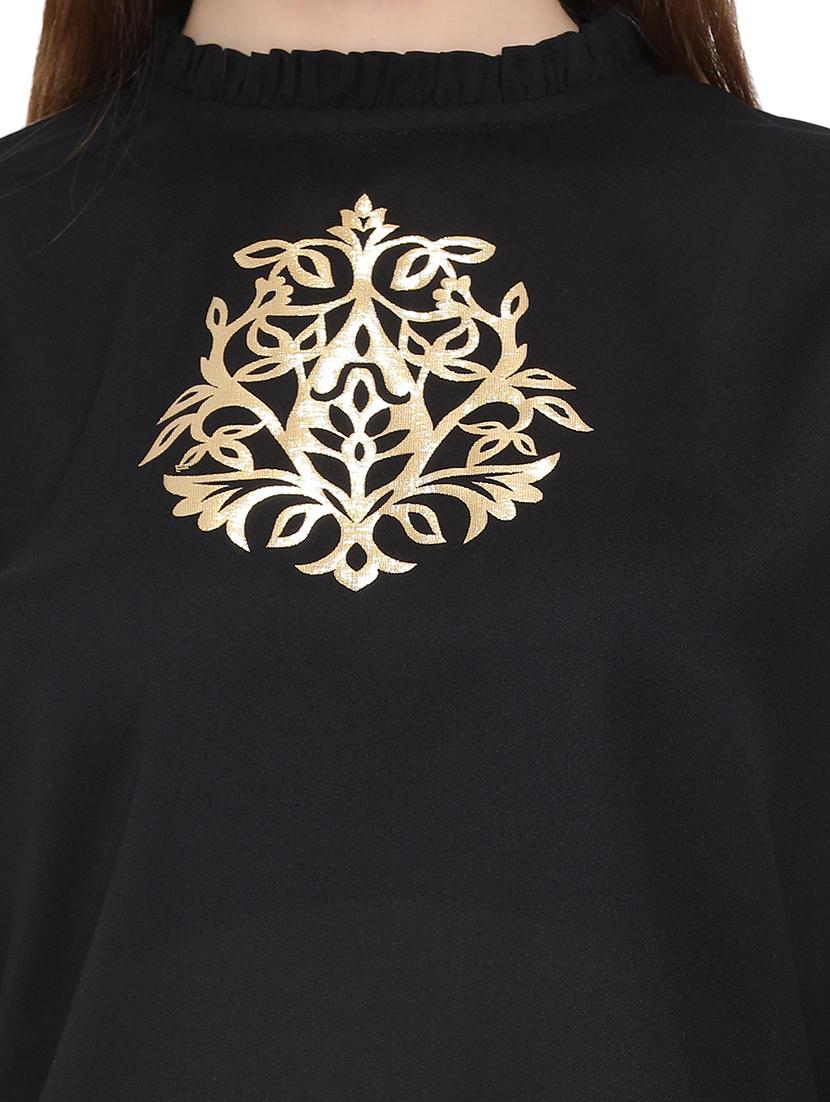 tie knot sleeved solid top - 17843741 - Standard Image - 4