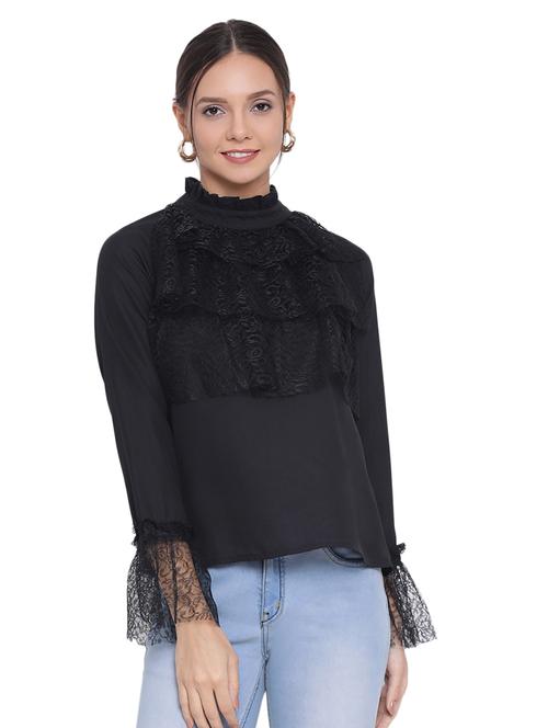 bell sleeved laced  top - 17843742 -  Standard Image - 0