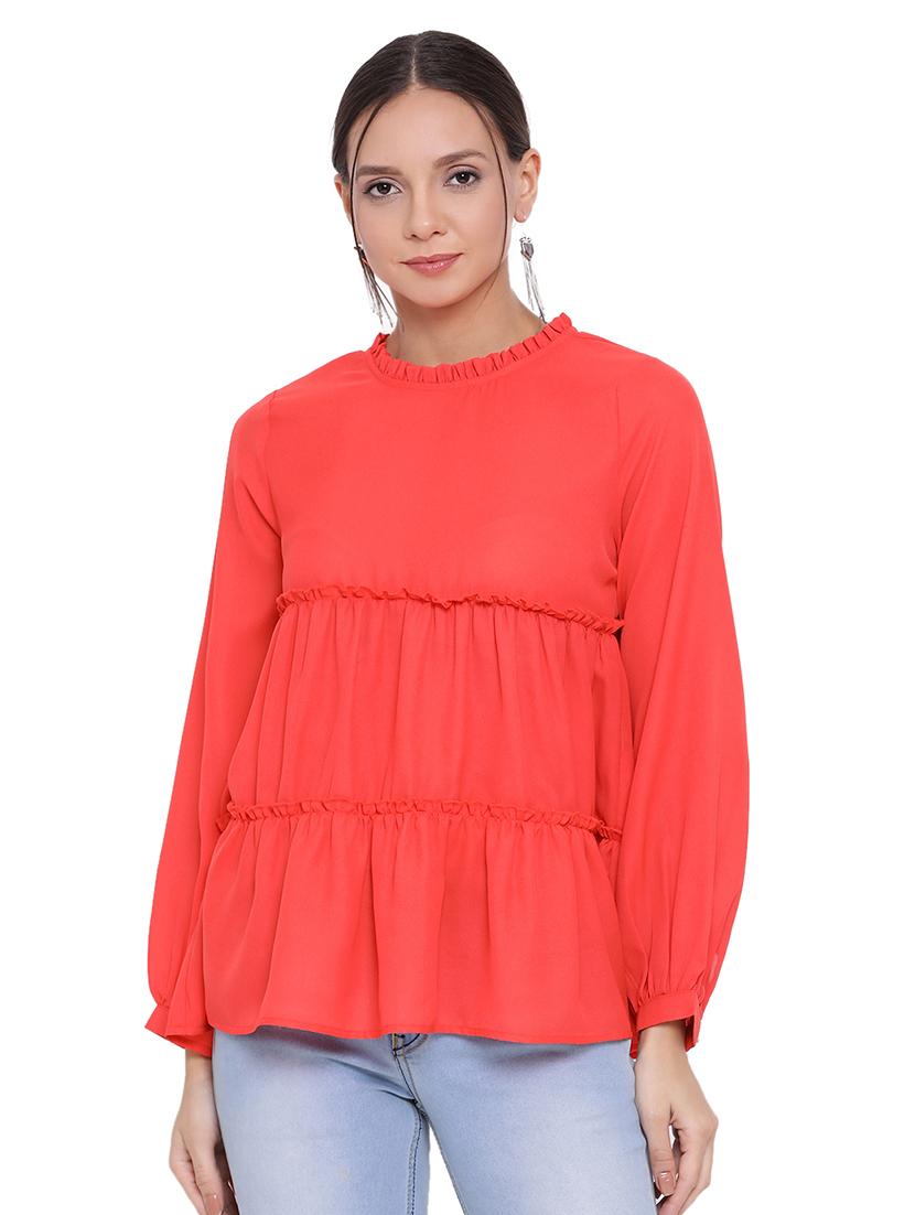 round neck tiered top  - 17843745 -  Zoom Image - 0