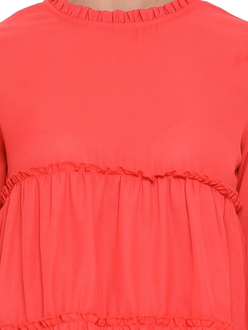 round neck tiered top - 17843745 - Standard Image - 4