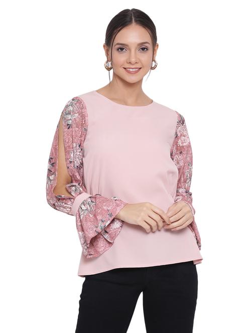 floral bell sleeved top - 17843747 - Standard Image - 0