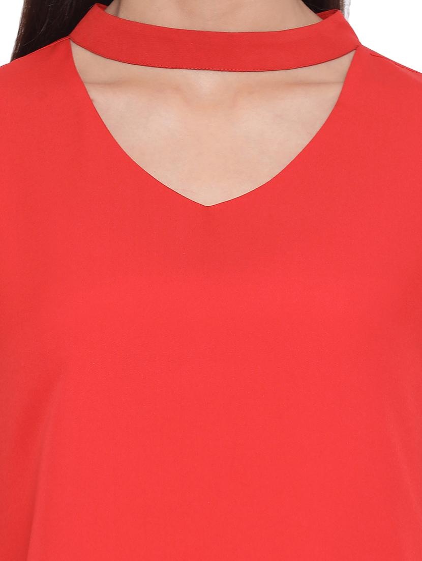 tie knot sleeved solid top - 17843750 - Standard Image - 4