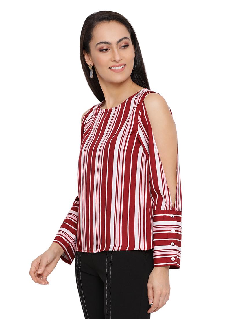 women's straight round neck top - 17843752 - Standard Image - 1