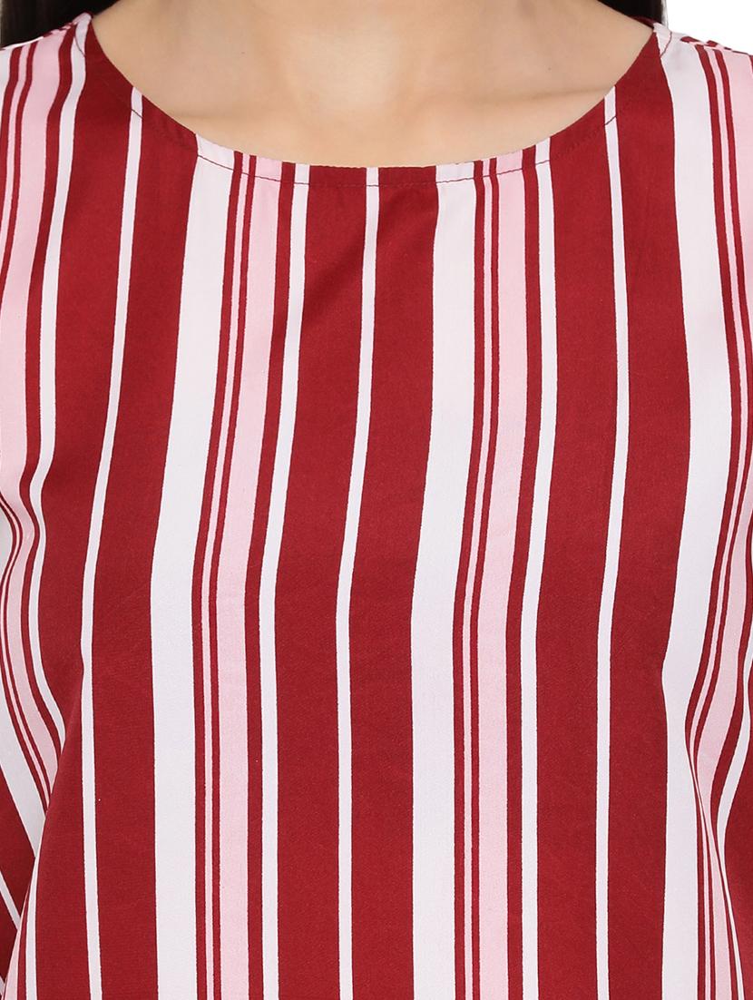 women's straight round neck top - 17843752 - Standard Image - 4