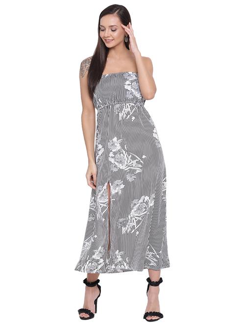 high slit striped tube dress - 17843757 -  Standard Image - 0
