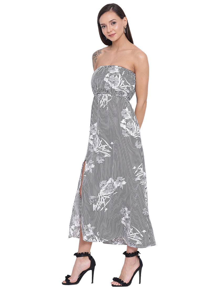 high slit striped tube dress - 17843757 -  Standard Image - 1