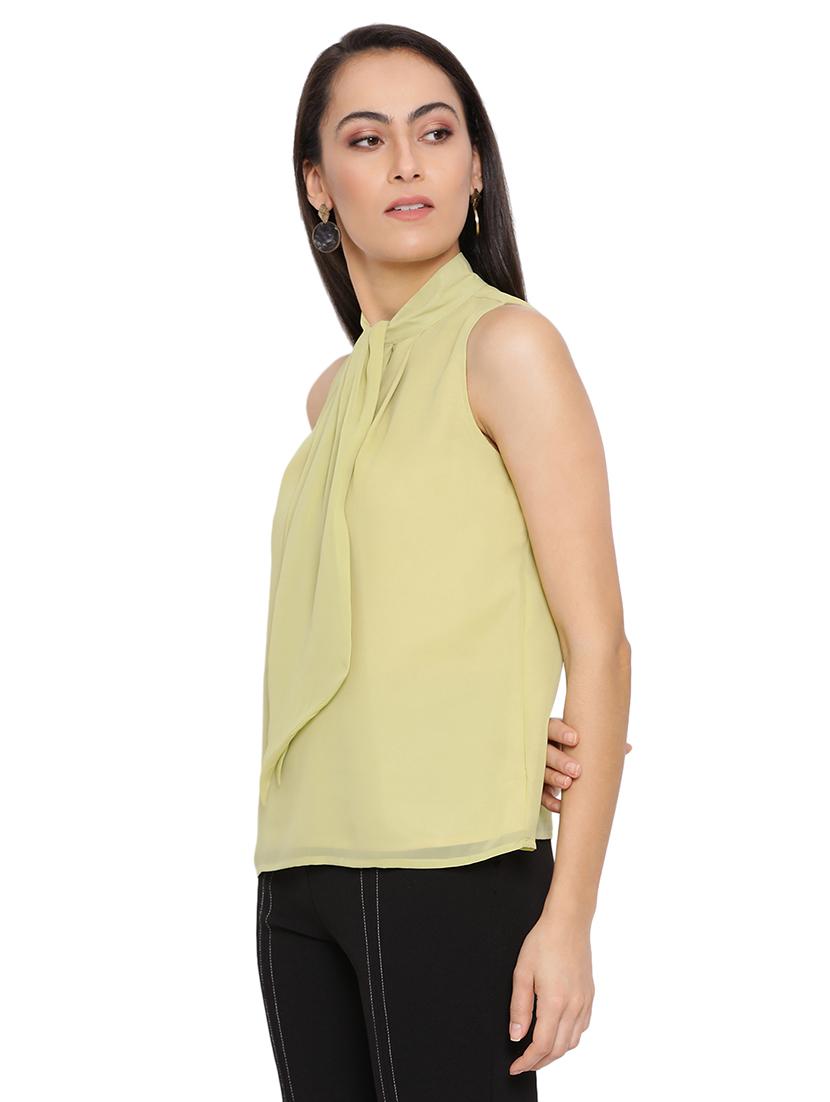 tie up neck solid top - 17843760 - Standard Image - 1