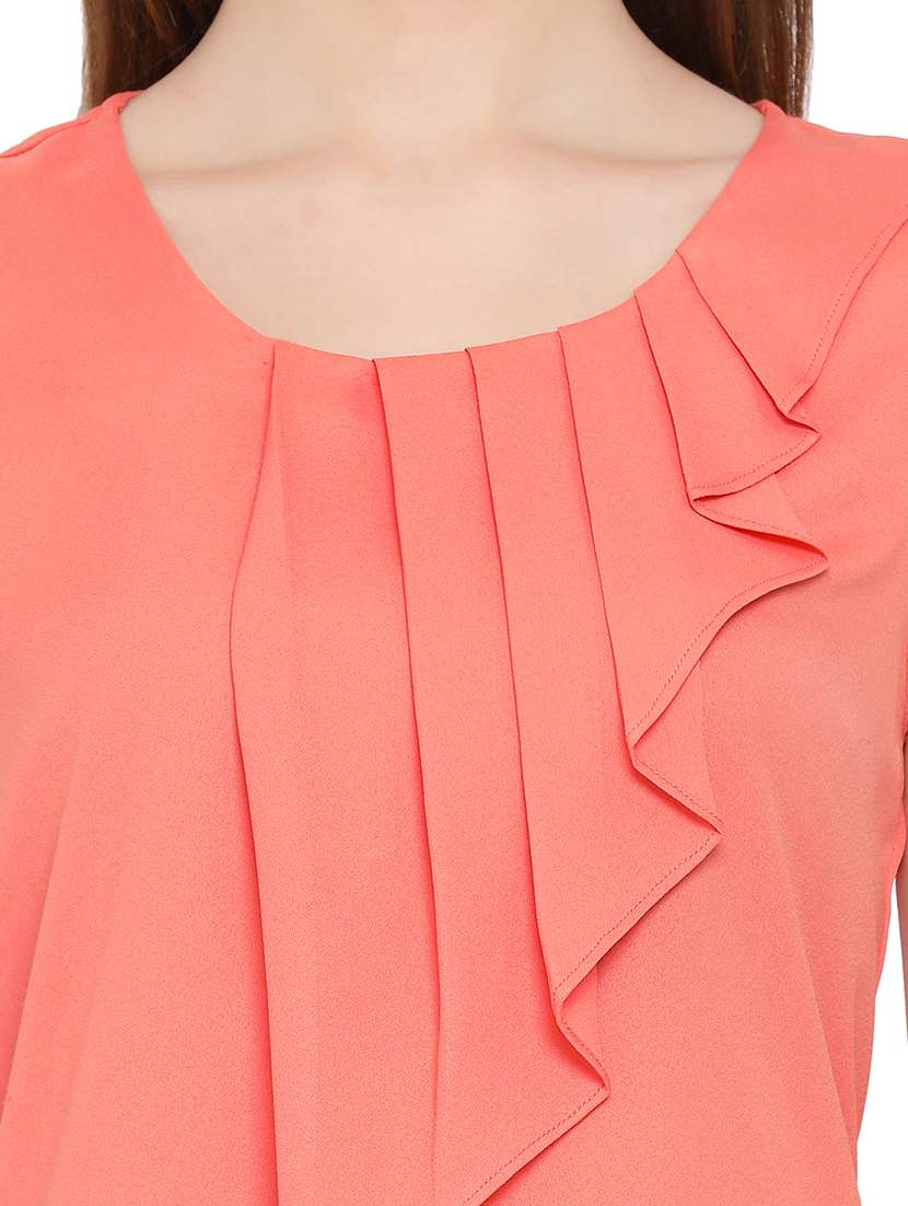 women's ruffle solid dress - 17843772 - Standard Image - 4