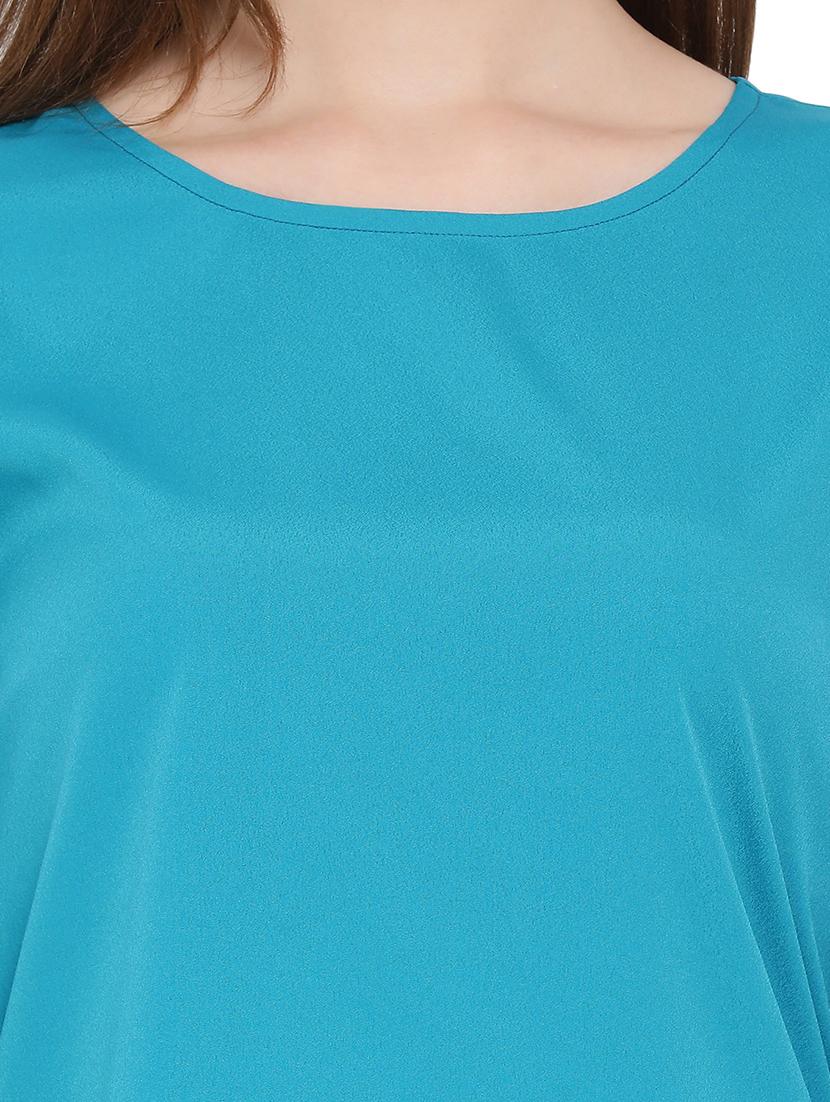cold shoulder solid top - 17843779 - Standard Image - 4