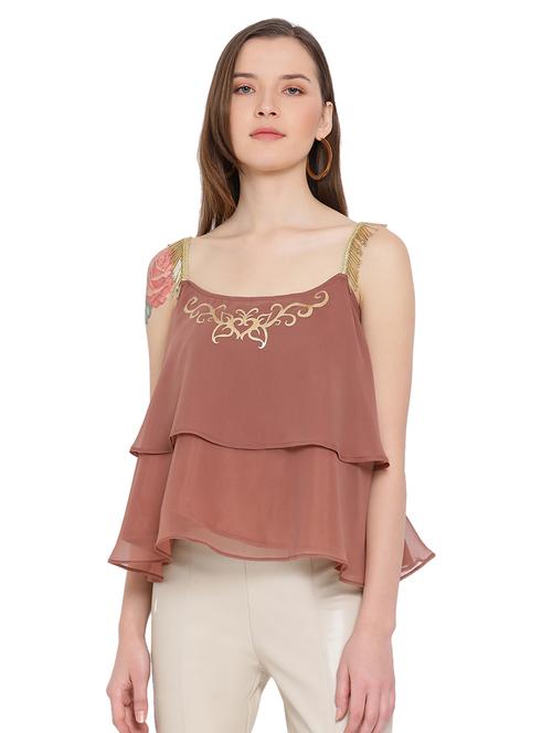 cami neck embellished  top - 17843782 -  Standard Image - 0
