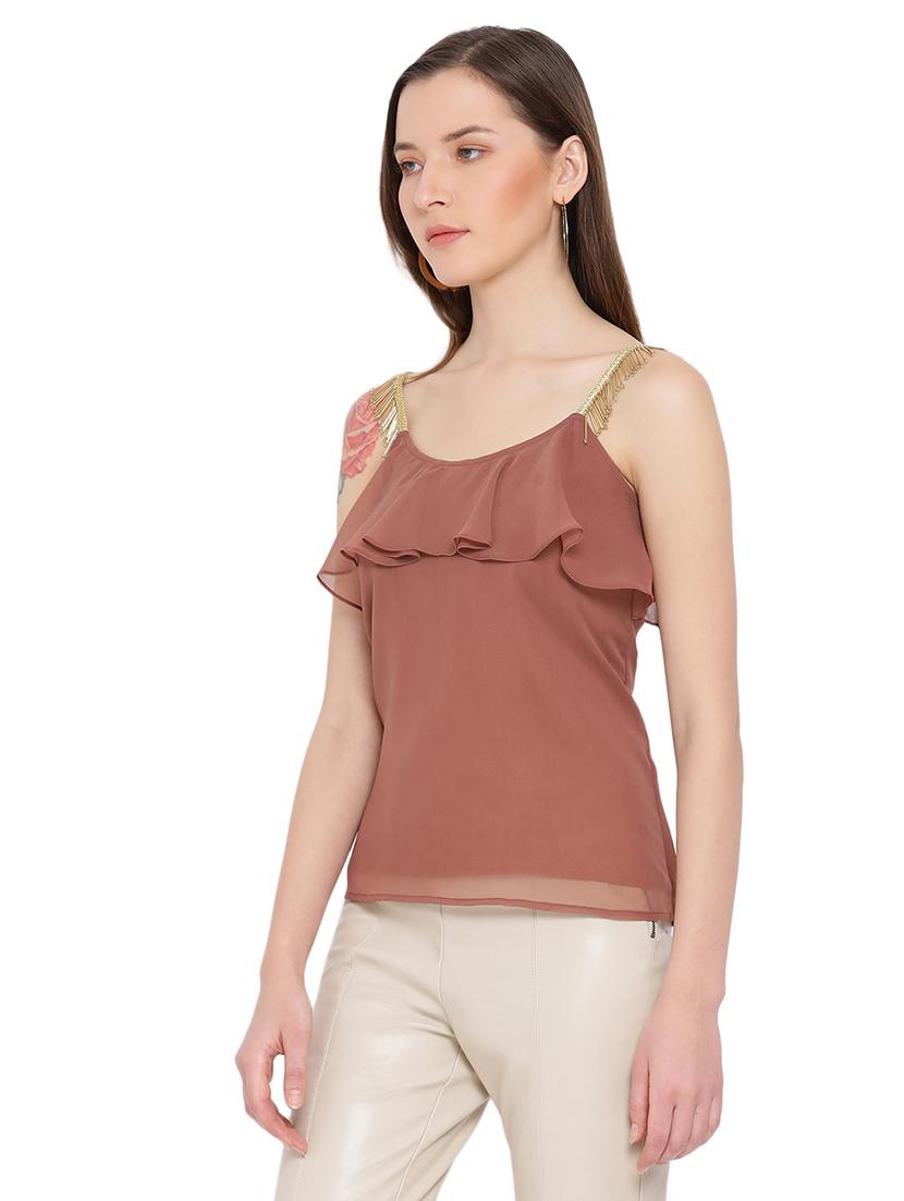 women's layered shoulder strap top - 17843784 - Standard Image - 1