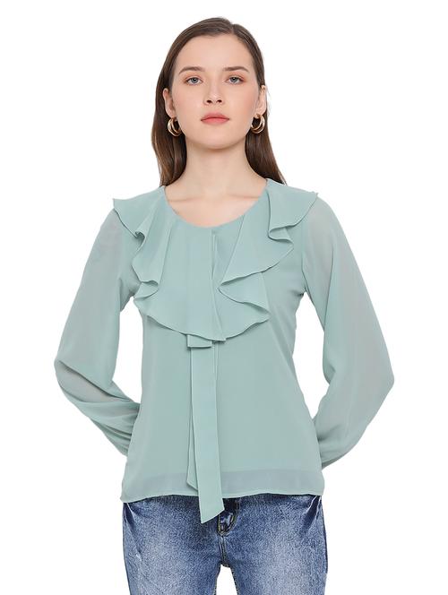 women's peplum v neck top - 17843786 - Standard Image - 0