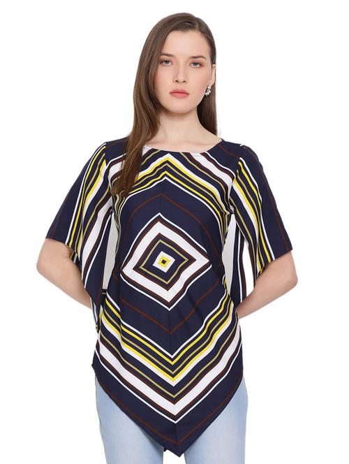 women's asymmetric round neck top - 17843789 - Standard Image - 0
