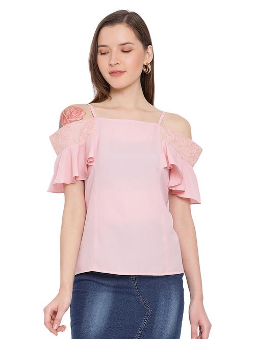 cold shoulder solid top  - 17843793 -  Standard Image - 0