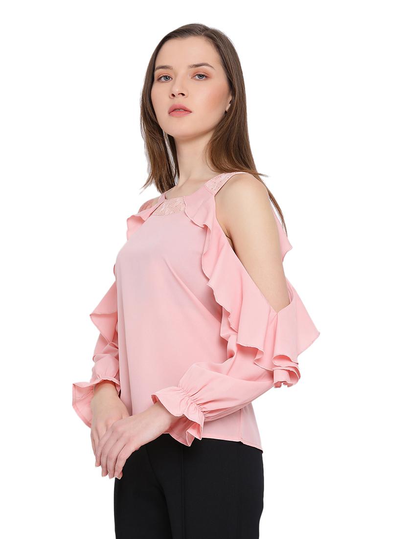 cold shoulder solid top  - 17843794 -  Standard Image - 1