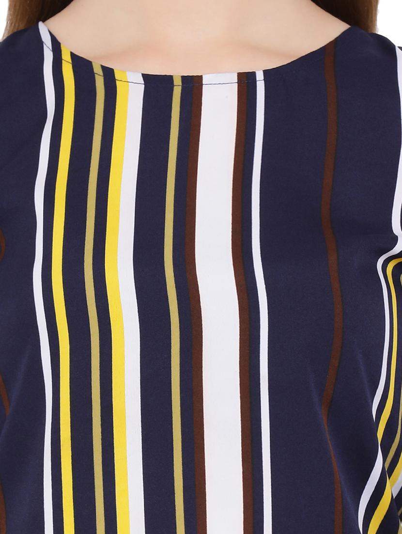 cold shoulder striped top - 17843798 - Standard Image - 4
