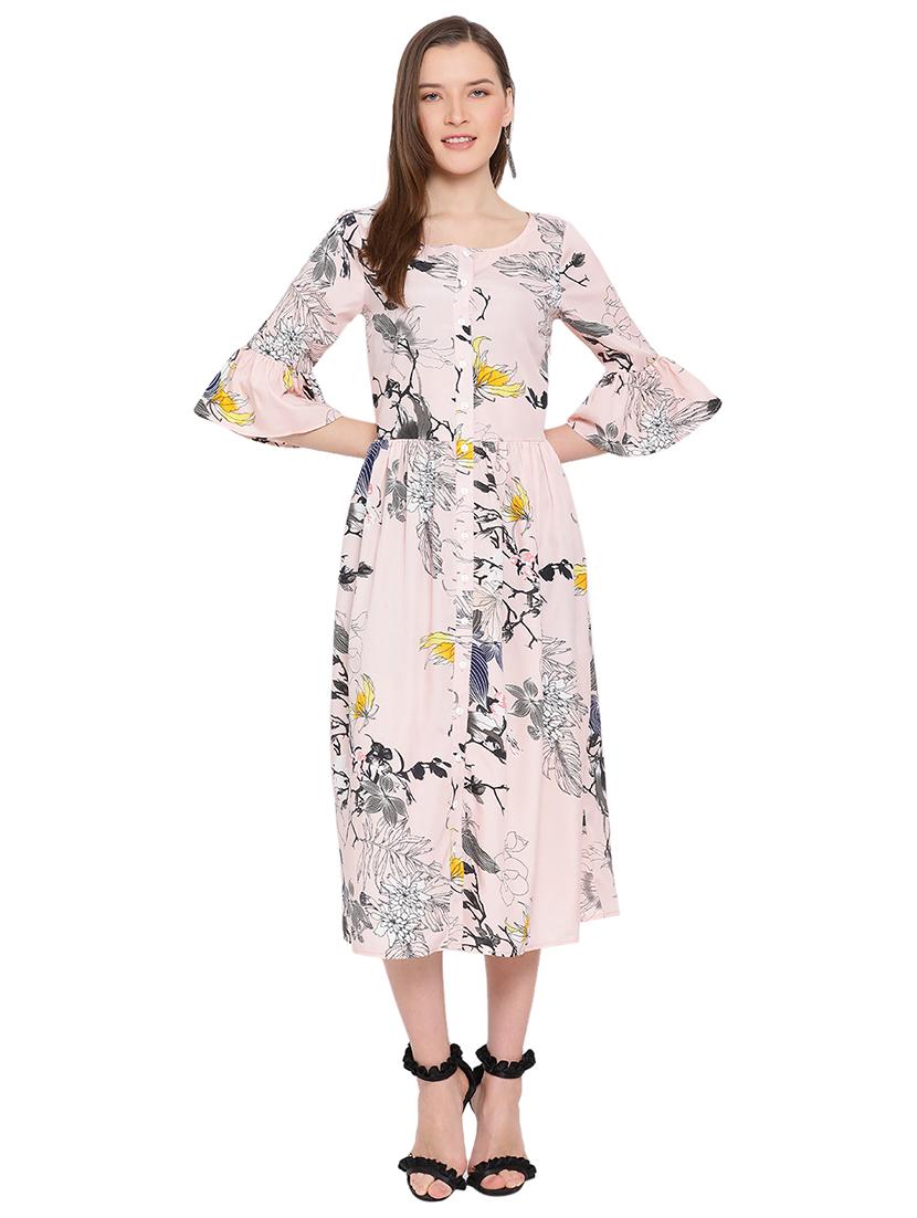 bell sleeved floral maxi dress - 17843801 -  Zoom Image - 0