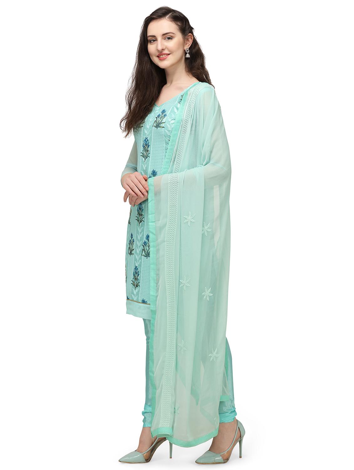 floral unstitched suit - 17844072 - Standard Image - 1