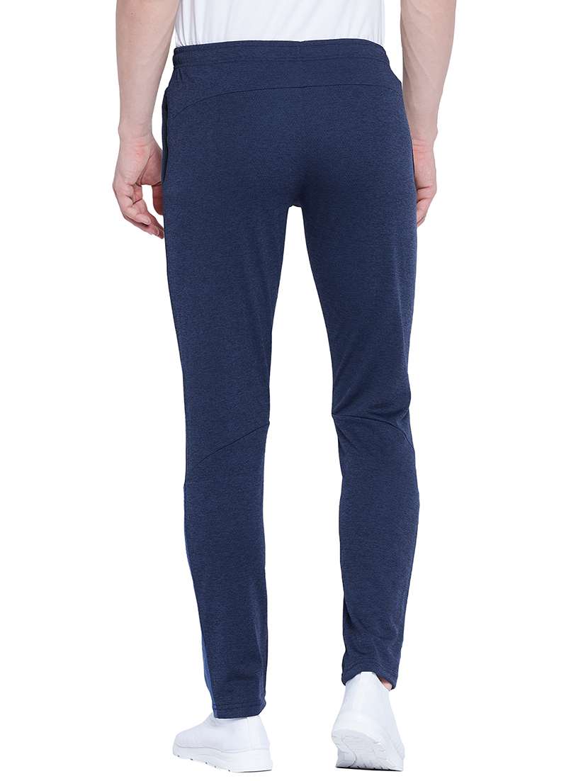 Navy Blue Side Taped Full Length Track Pant