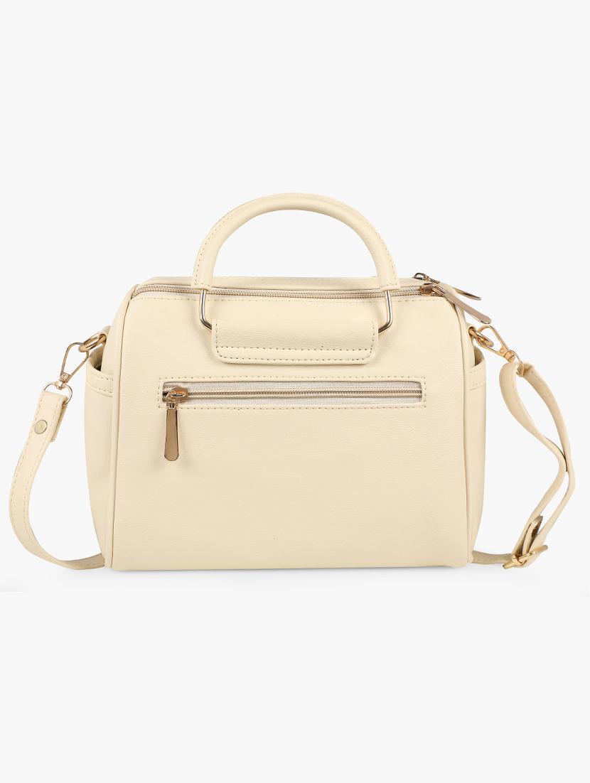 cream leatherette (pu) handbag - 17844868 - Standard Image - 1
