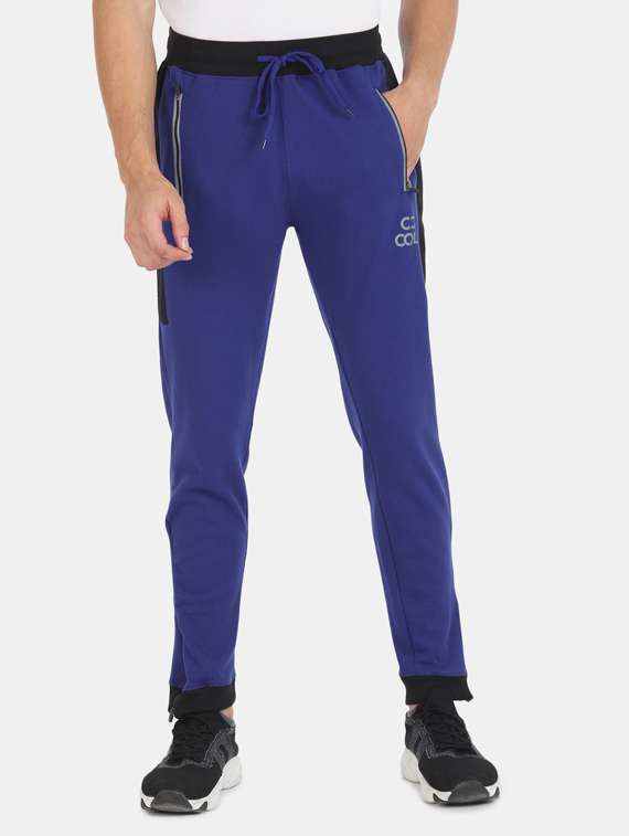 blue side taped track pant