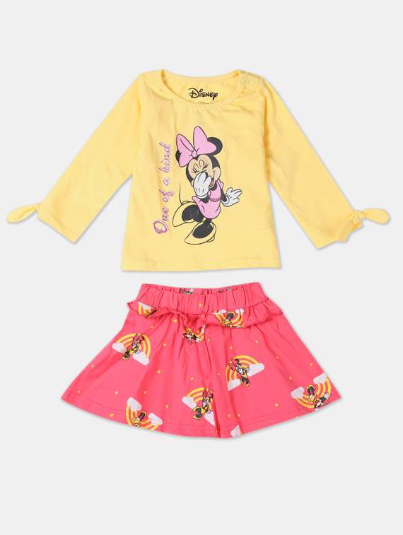 graphic printed twin set 