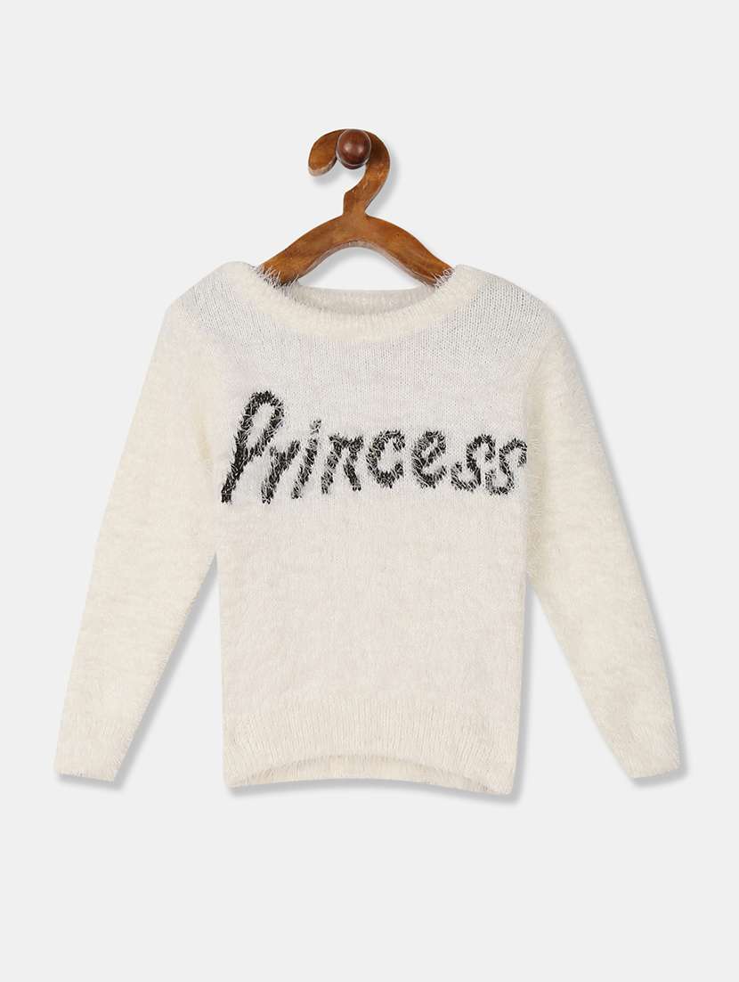beige embroidered  sweaters
