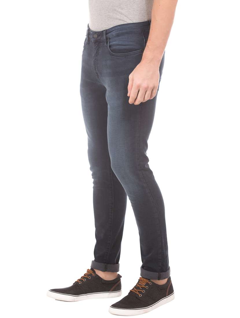 dark blue light washed denim jeans - 17847788 -  Standard Image - 1