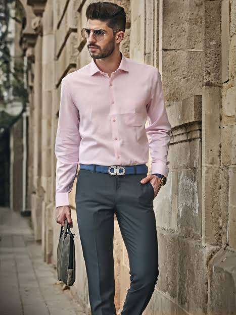 Pink Shirt Combination Pant Casual Multi Colored Jute Casual Shirt