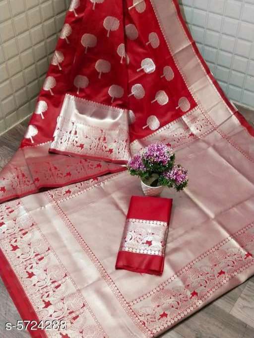 art silk saree with blouse piece  - 17848129 -  Standard Image - 1