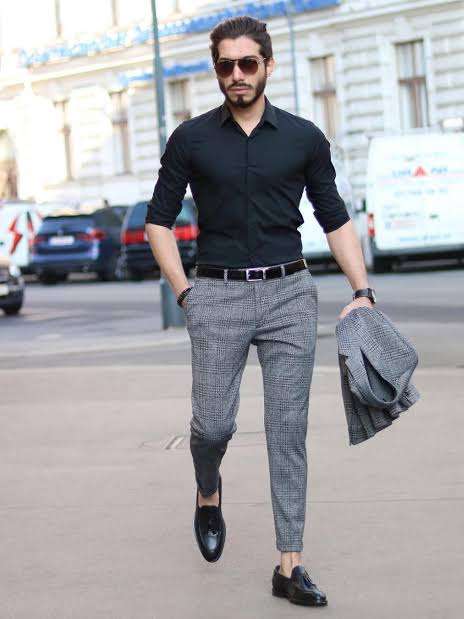 black wool formal shirt - 17850050 -  Standard Image - 1