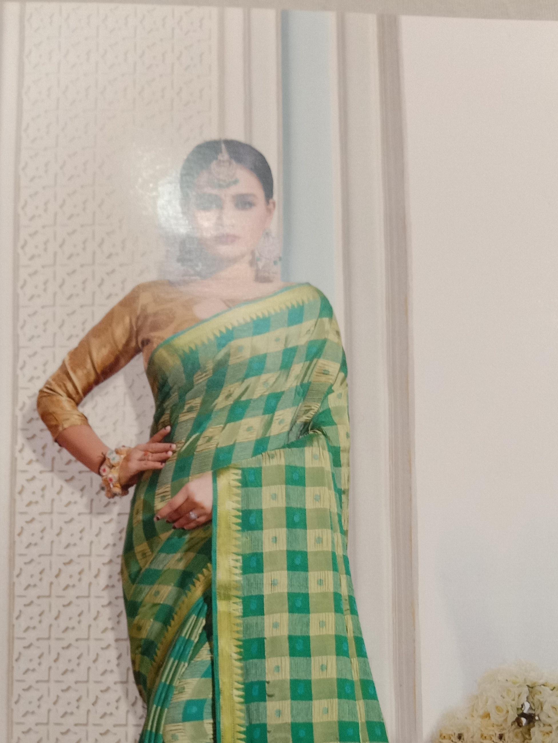 green silk saree - 17850081 -  Standard Image - 1
