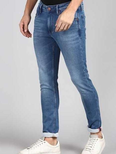 blue nylon jeans - 17850485 -  Standard Image - 1