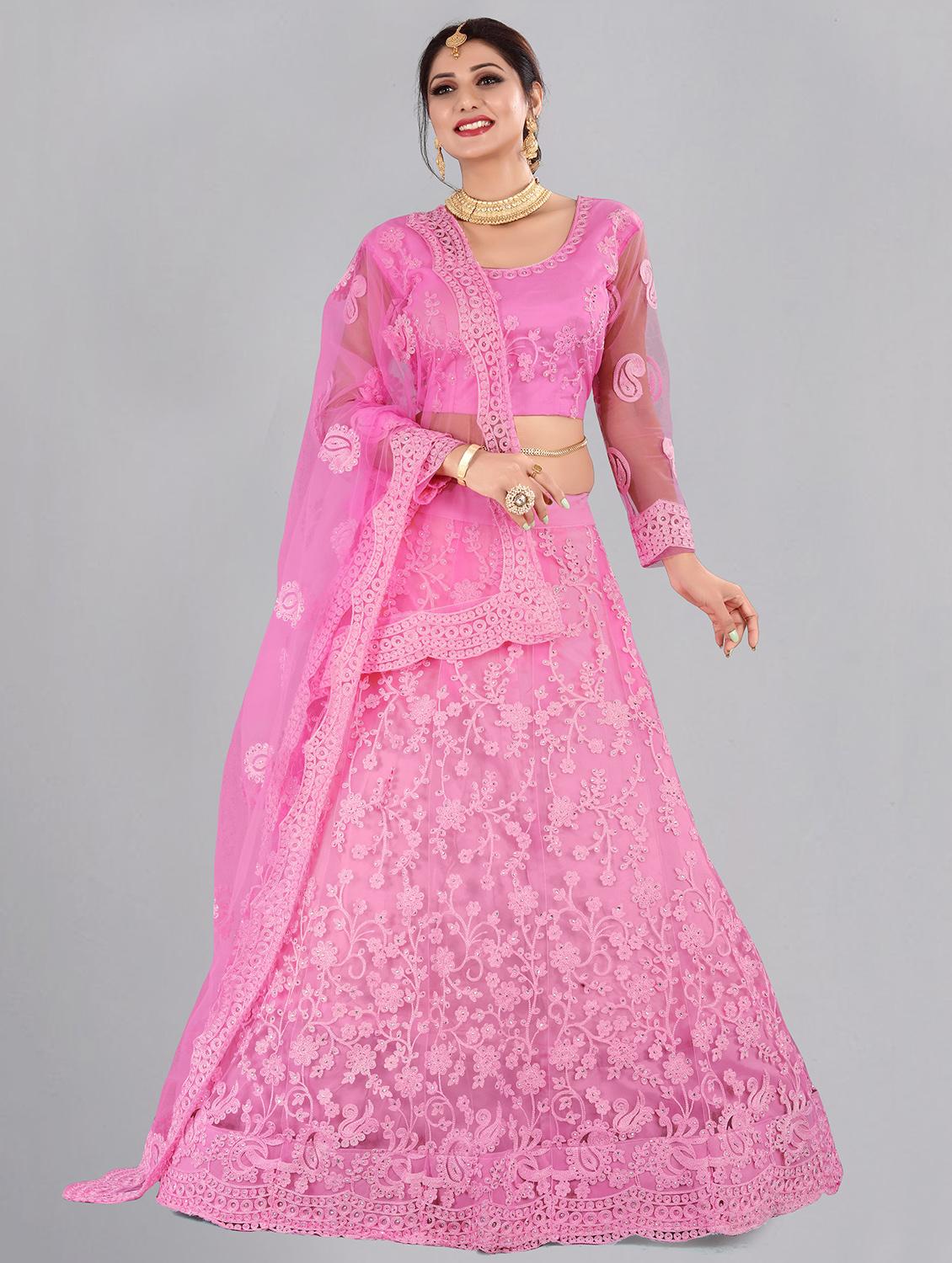 embroidered flared lehenga - 17850570 - Zoom Image - 0