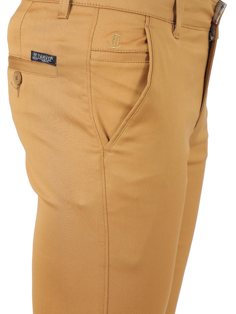 men solid mid rise chinos - 17850738 - Standard Image - 4
